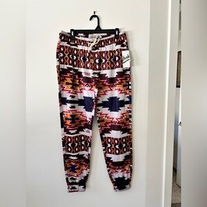 Aztec Pattern Joggers in Multicolor
